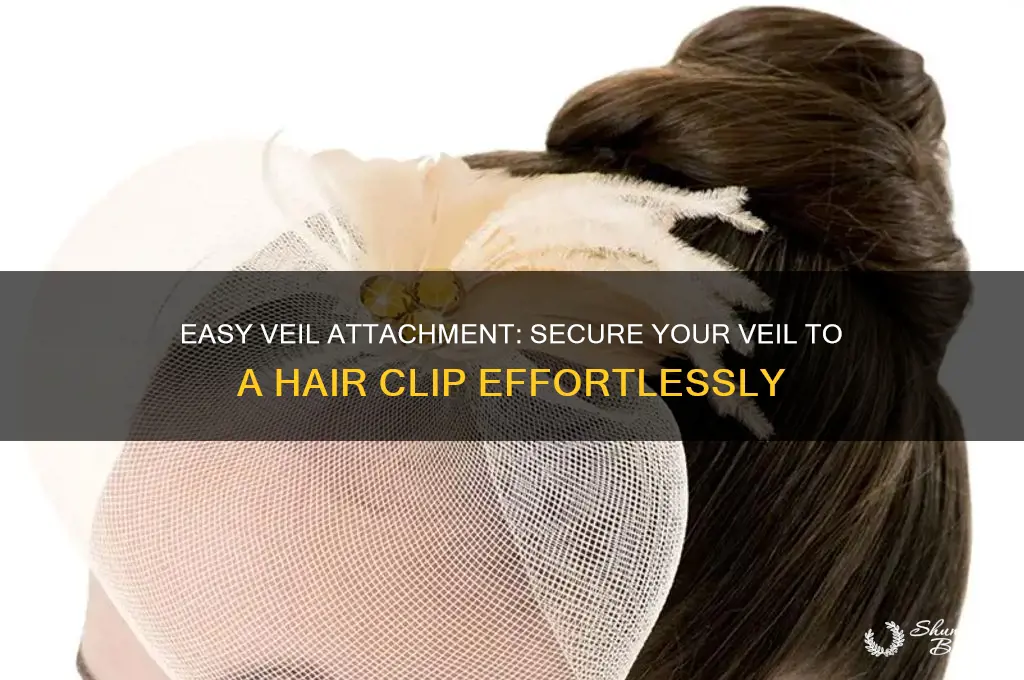 how to attach a veil to a hair clip