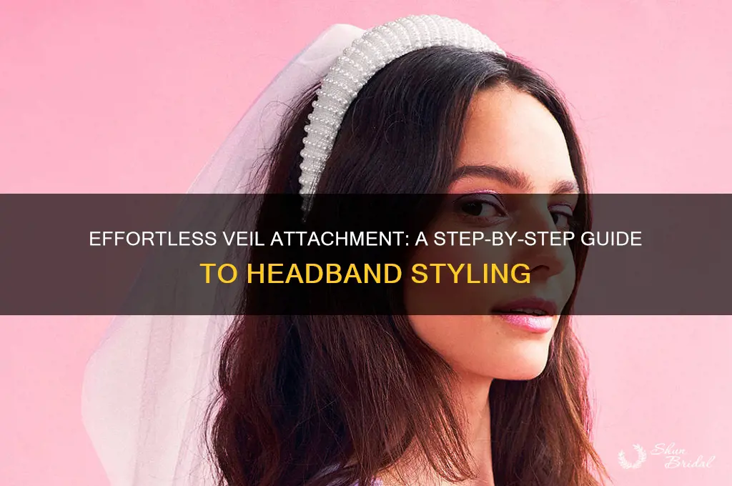 how to attach a wedding veil to a headband