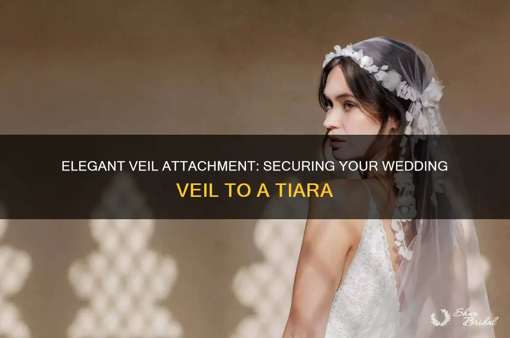 how to attach a wedding veil to a tiara