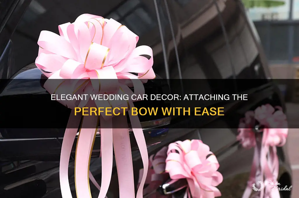 how to attach bow to wedding car