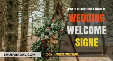 Elegant DIY Guide: Attaching Flower Swags to Wedding Welcome Signs