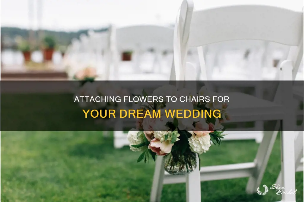 how to attach flowers to chairs for wedding
