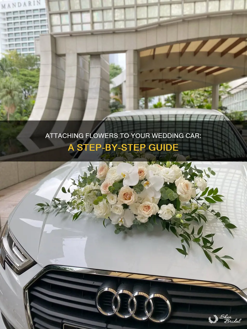 how to attach flowers to wedding car
