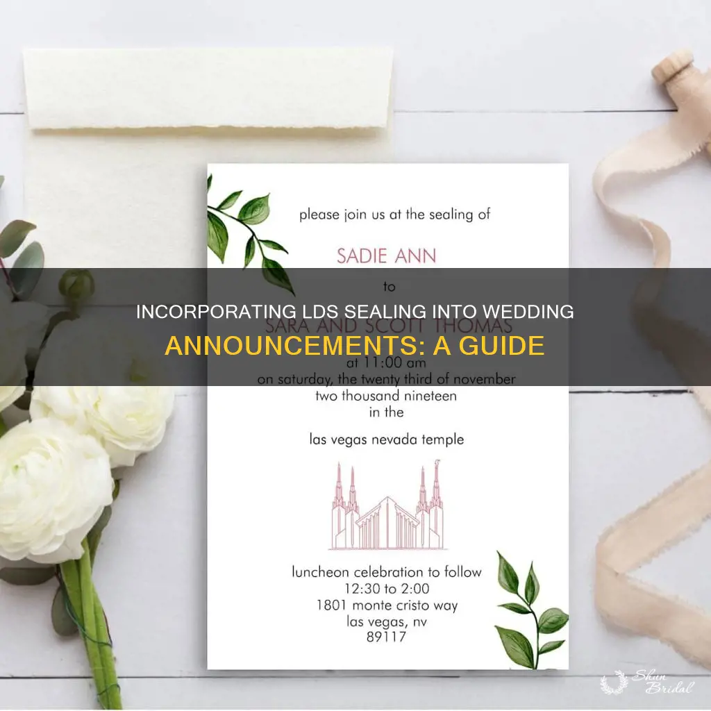 how to attach lds sealing invitation to regular wedding announcement