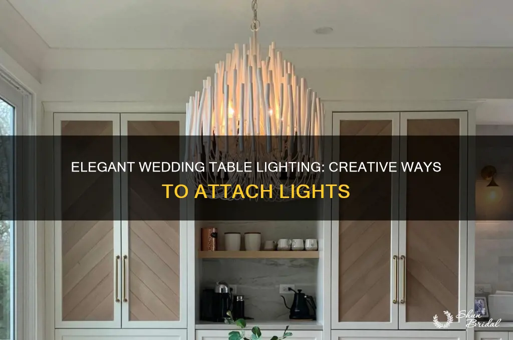 how to attach lights to wedding table