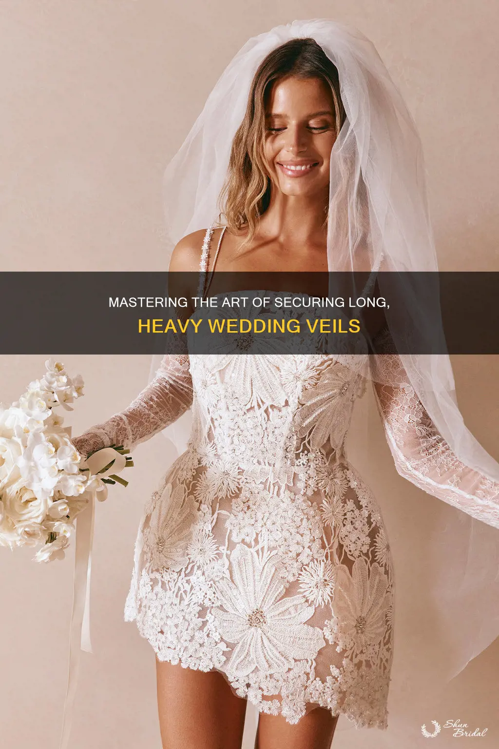 how to attach long heavy wedding veils