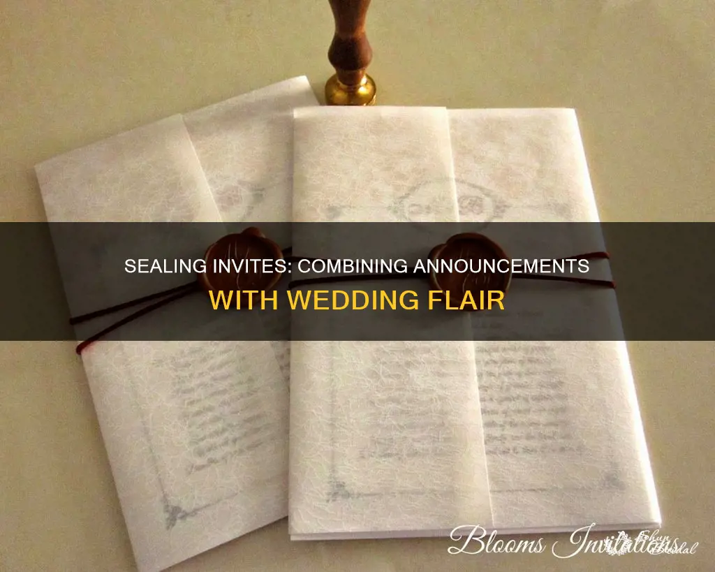 how to attach sealing invitation to regular wedding announcement