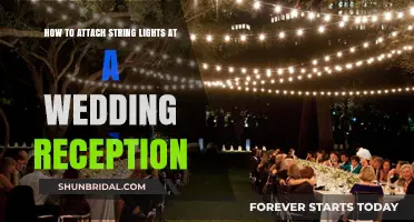 Attaching String Lights for a Magical Wedding Reception