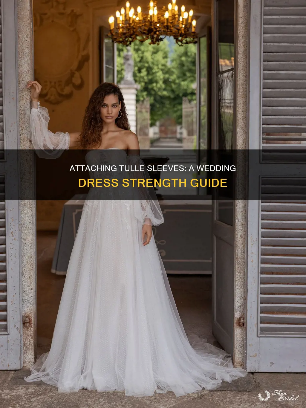how to attach tule sleeves to wedding dress for.strength