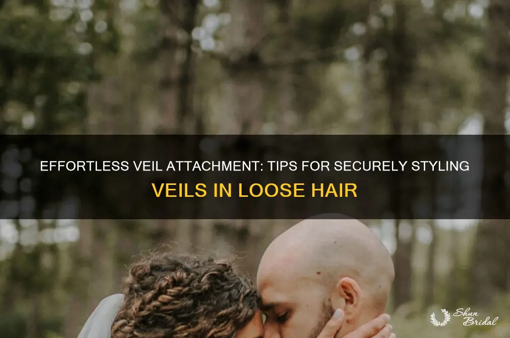 how to attach veil to lose hair