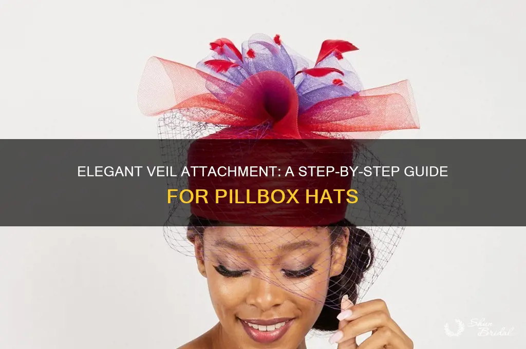 how to attach veil to pillbox hat