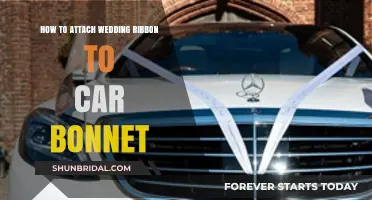Elegant Car Decor: Attaching Wedding Ribbons to Your Car Bonnet