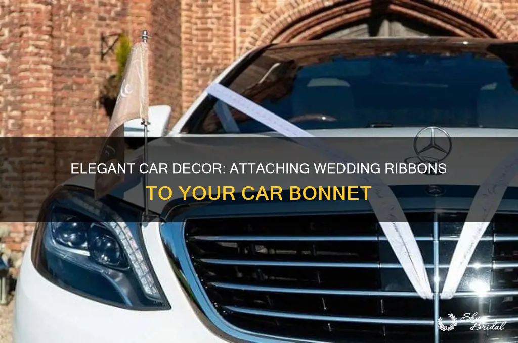 how to attach wedding ribbon to car bonnet