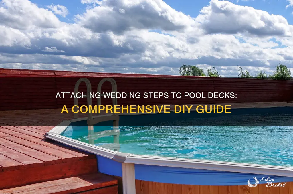 how to attach weddings steps to pool deck