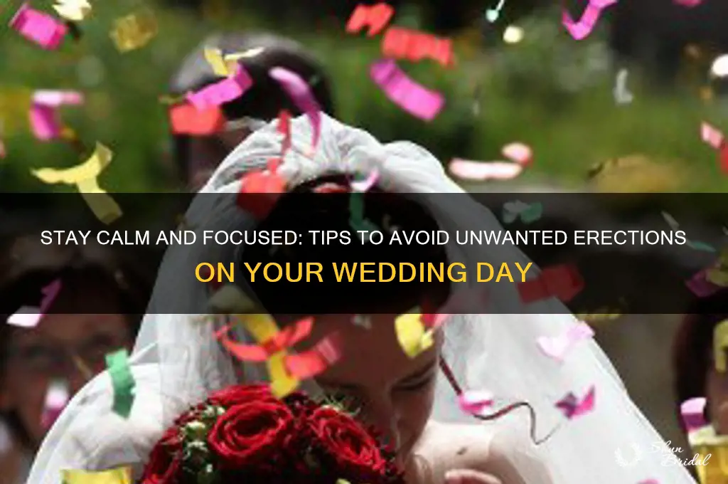how to avoid erection on wedding day