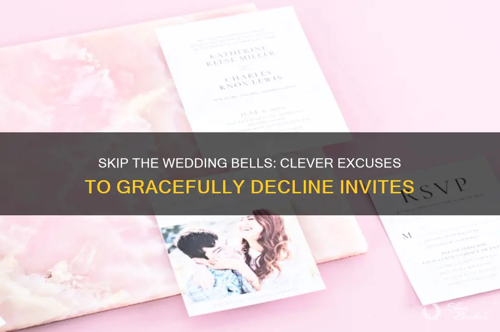 how to avoid going to a wedding