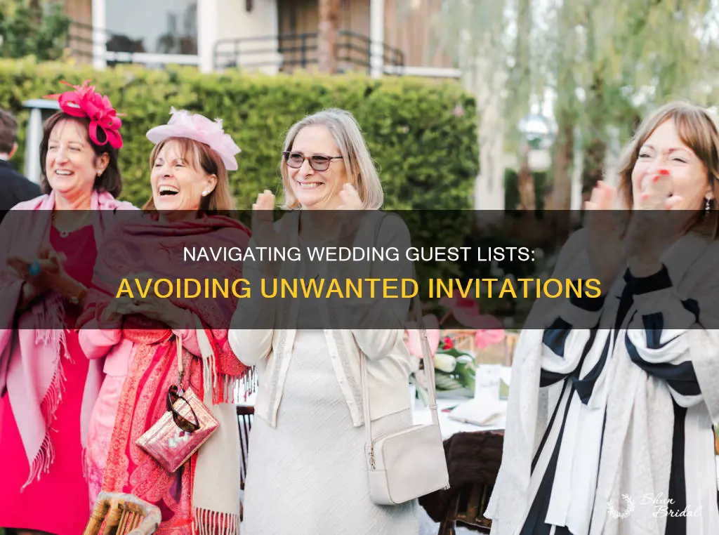 how to avoid inviting someone to a wedding