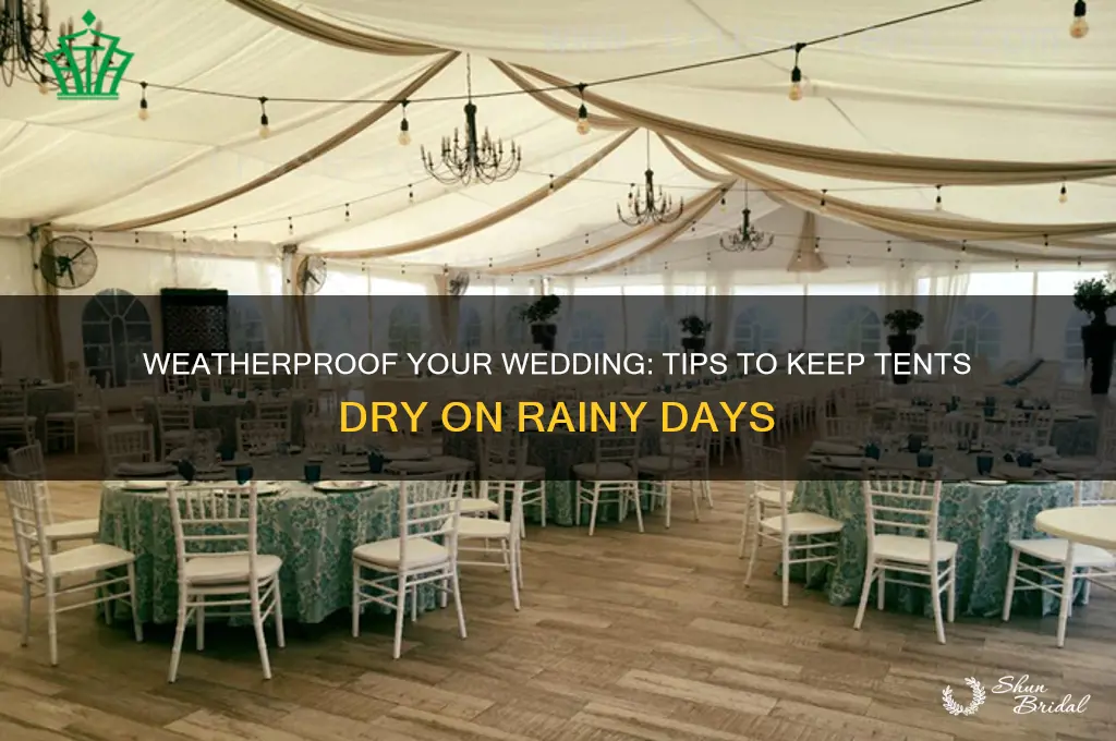 how to avoid rain in wedding tents