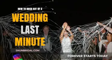 Last-Minute Wedding Exit: A Guide to Backing Out Gracefully