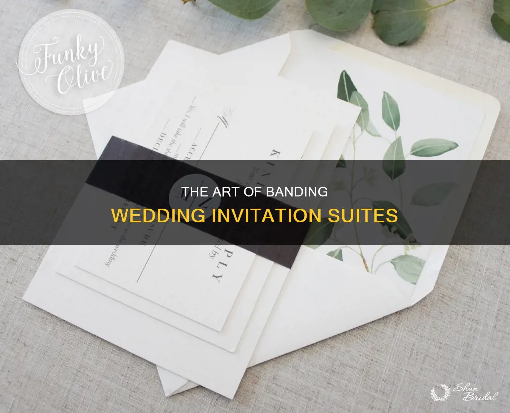 how to band wedding invitation suite