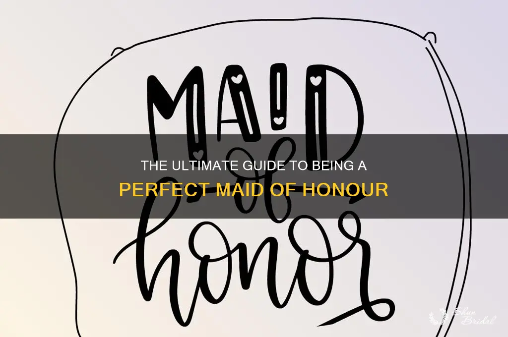 how to be a maid of honour book
