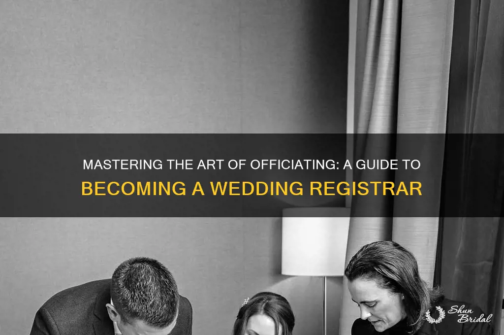 how to be a registrar for weddings
