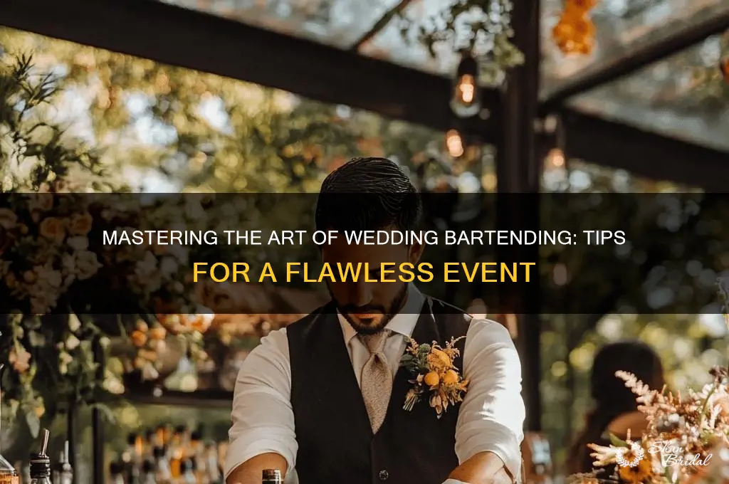 how to be a wedding bartender