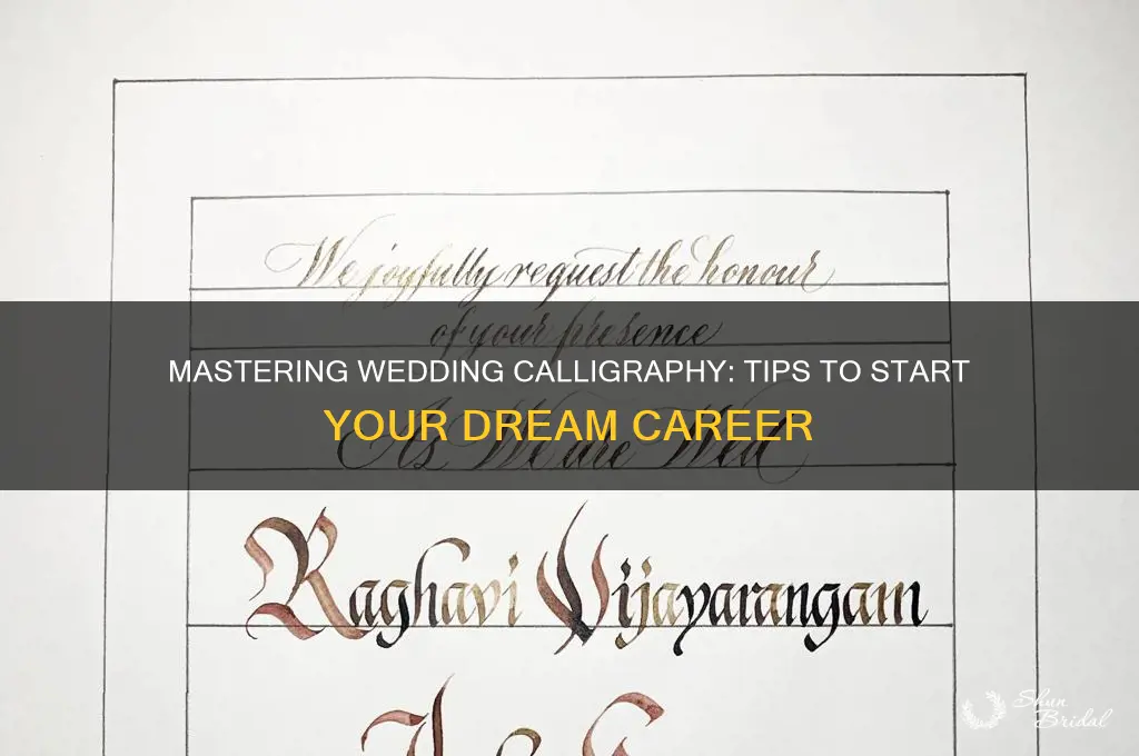 how to be a wedding calligrapher