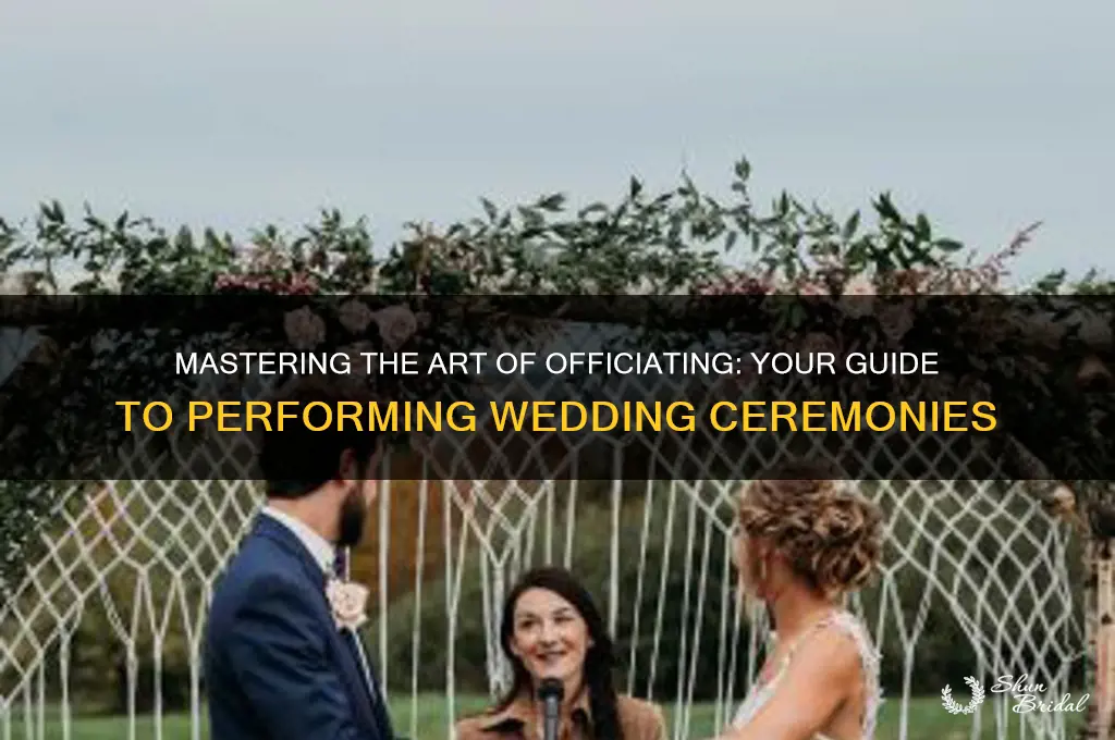 how to be able to perform wedding ceremonies