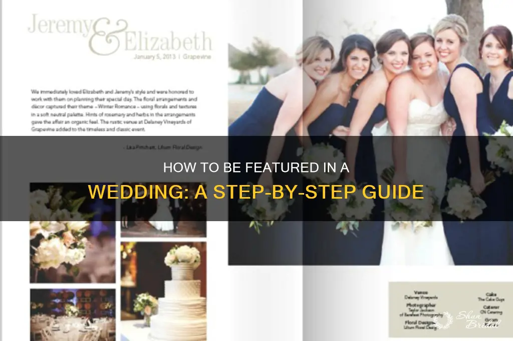 how to be featured in wedding