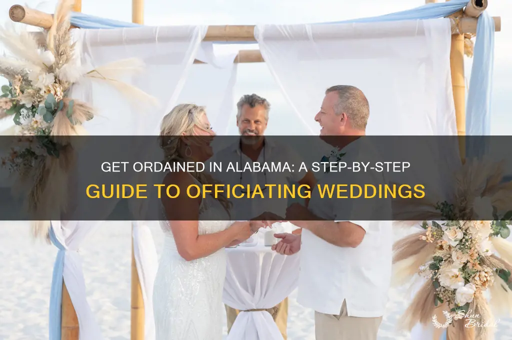 how to be ordained to perform weddings in alabama