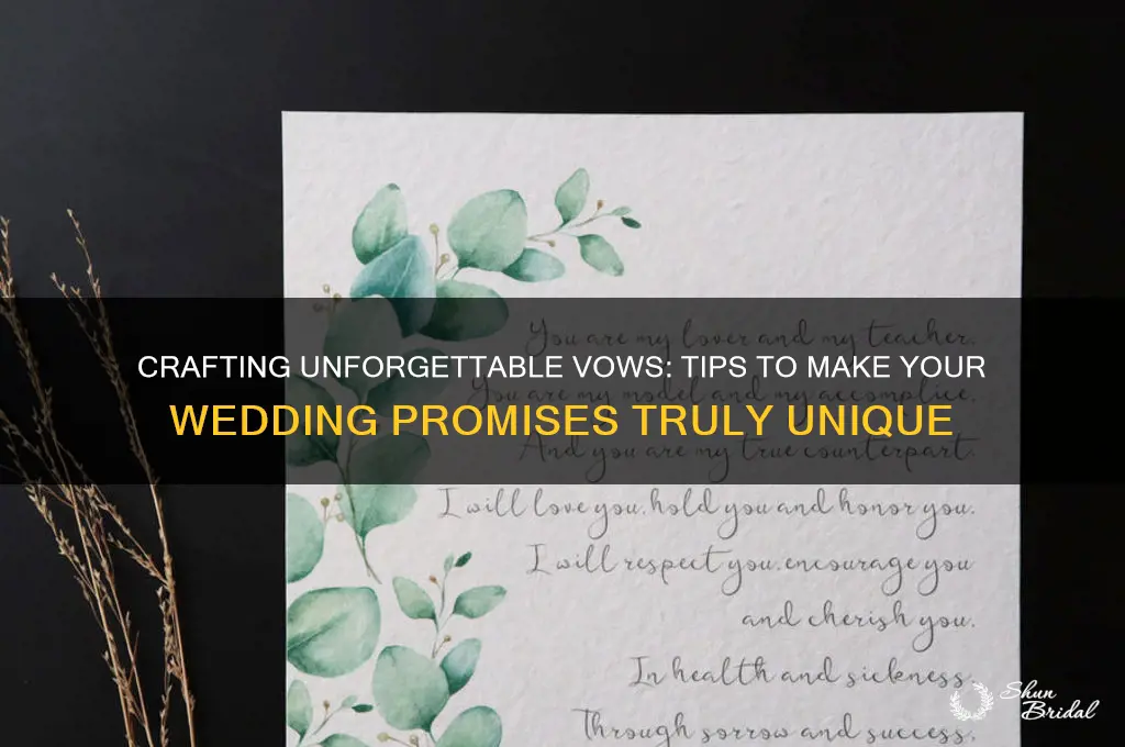 how to be unique when writing your vows