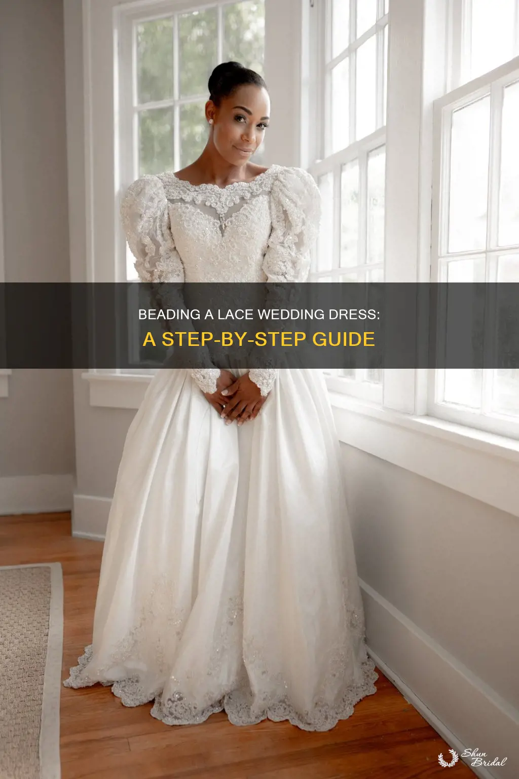 how to bead a lace wedding dress