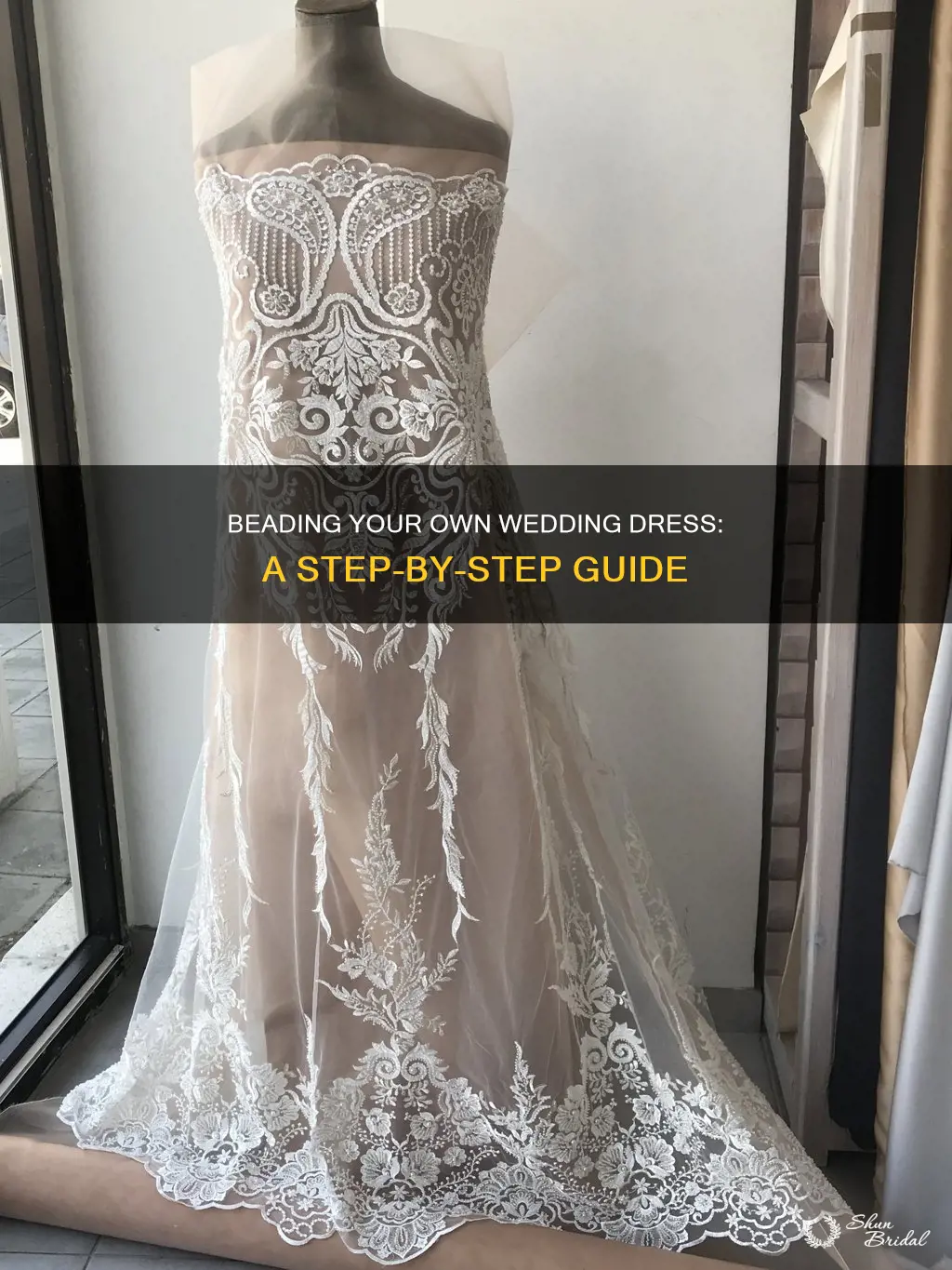 how to bead your own wedding dress