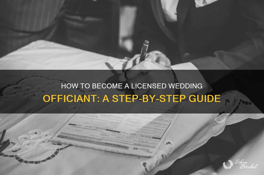 how to become a licenses officient for weddings