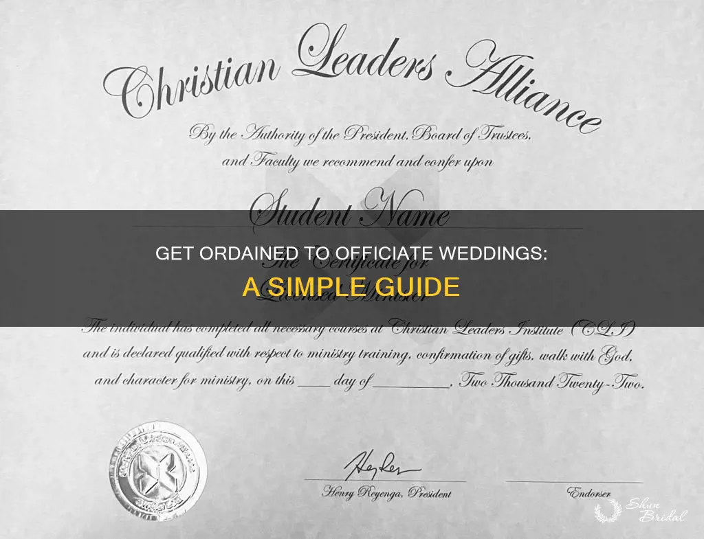 how to become a minister for a wedding