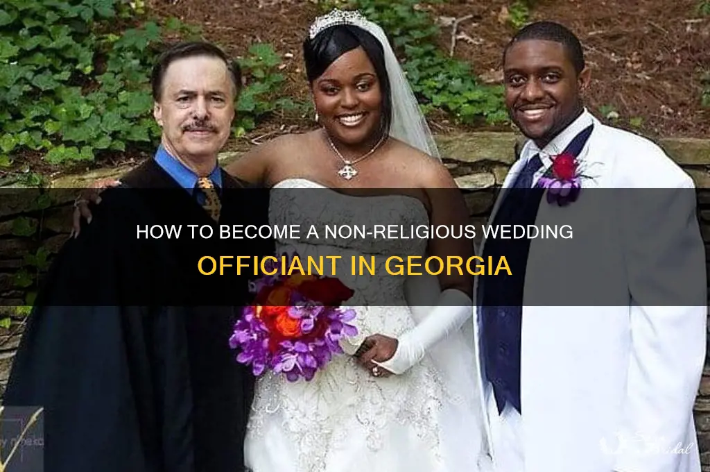 how to become a non religious wedding officiant in Georgia