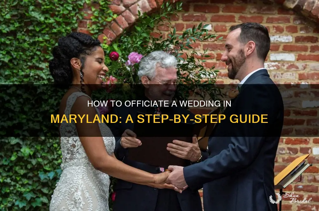 how to become a wedding official in maryland