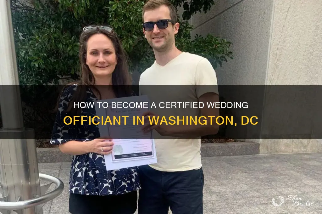 how to become a wedding officiant in dc