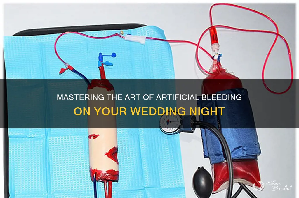 how to bleed artificially on wedding night