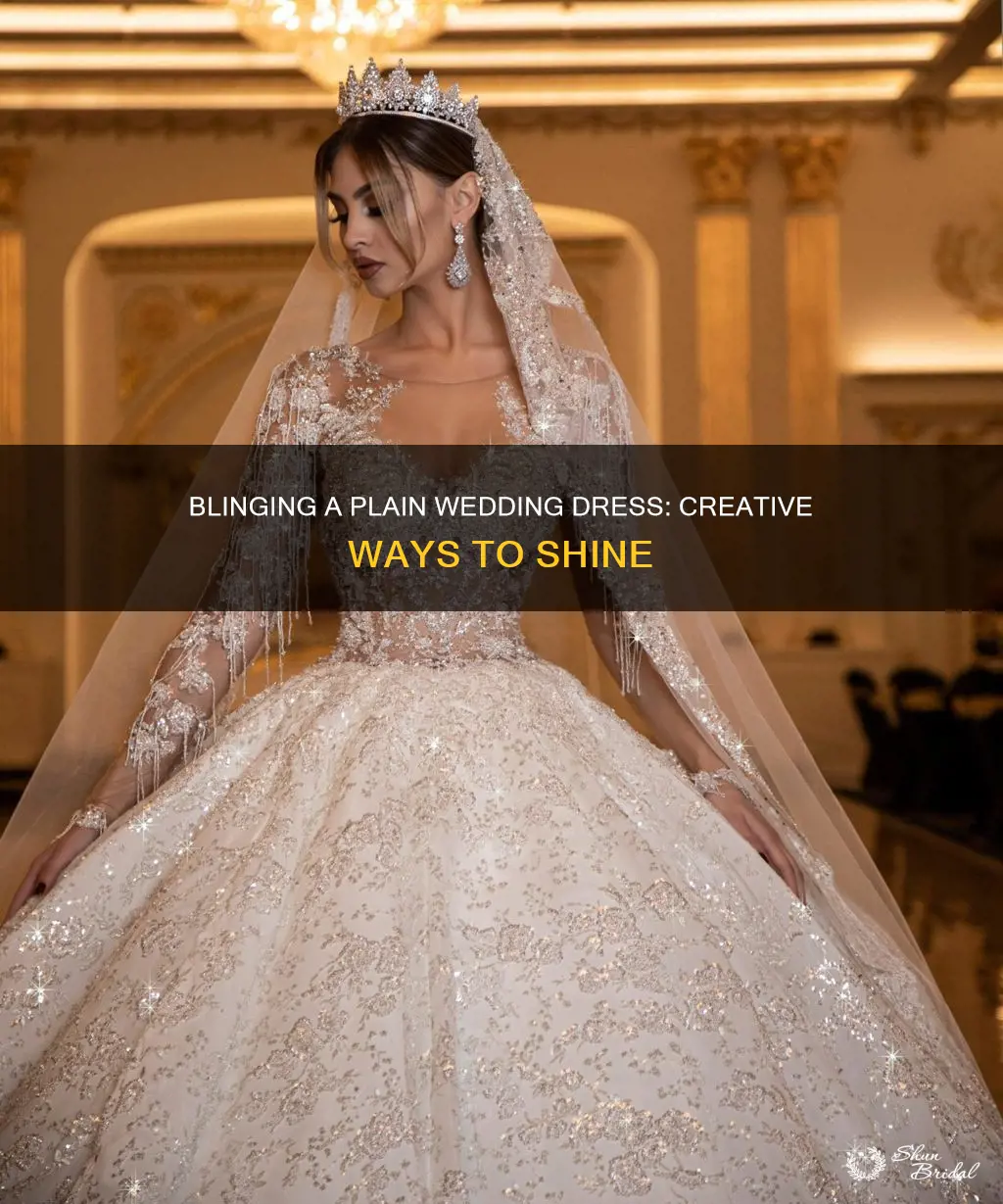 how to bling a plain wedding dress