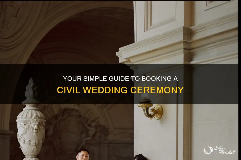 how to book a civil wedding ceremony
