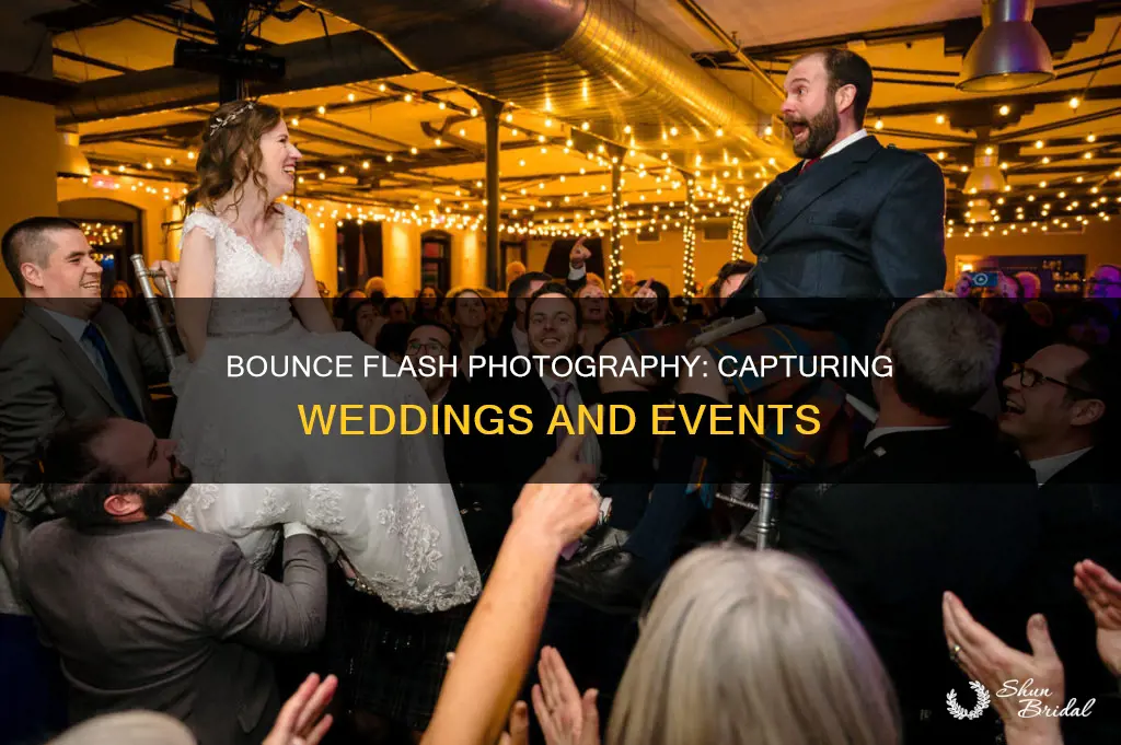 how to bounce flash wedding receptions and events