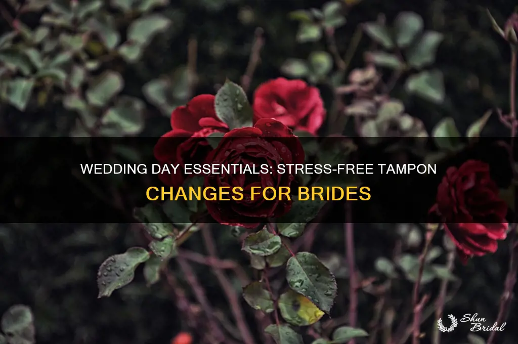 how to brides change tampon on wedding day