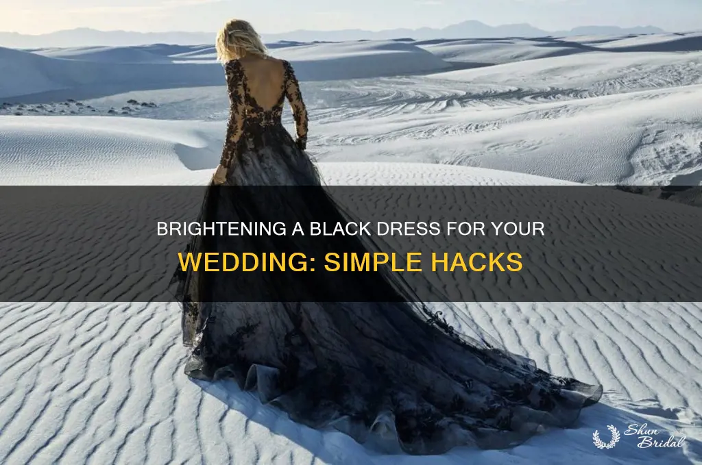 how to brighten up a black dress for a wedding