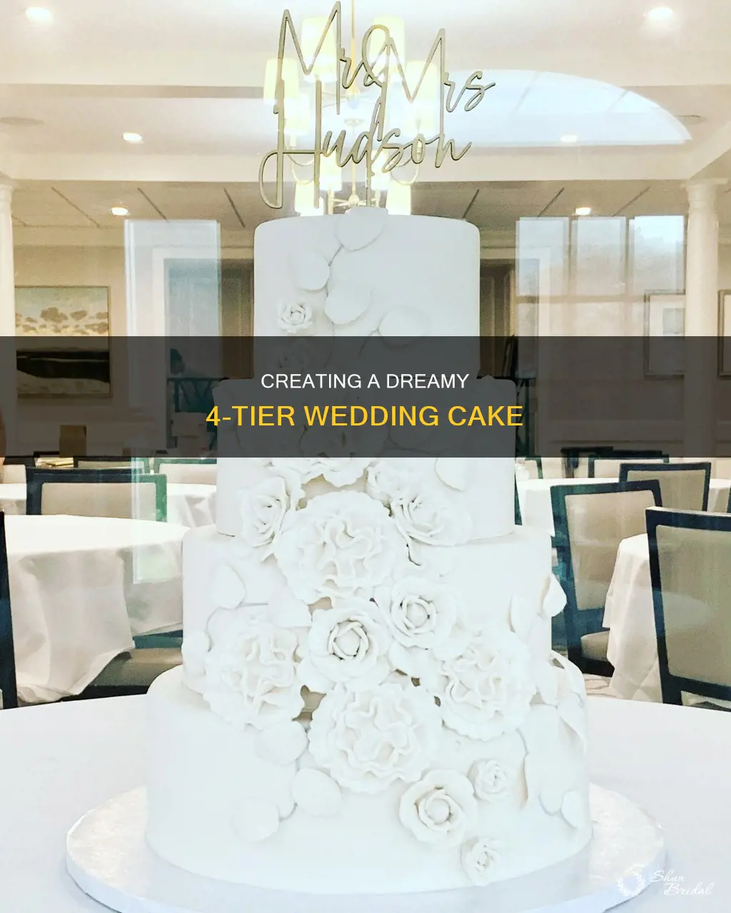 how to build a 4 tier wedding cake