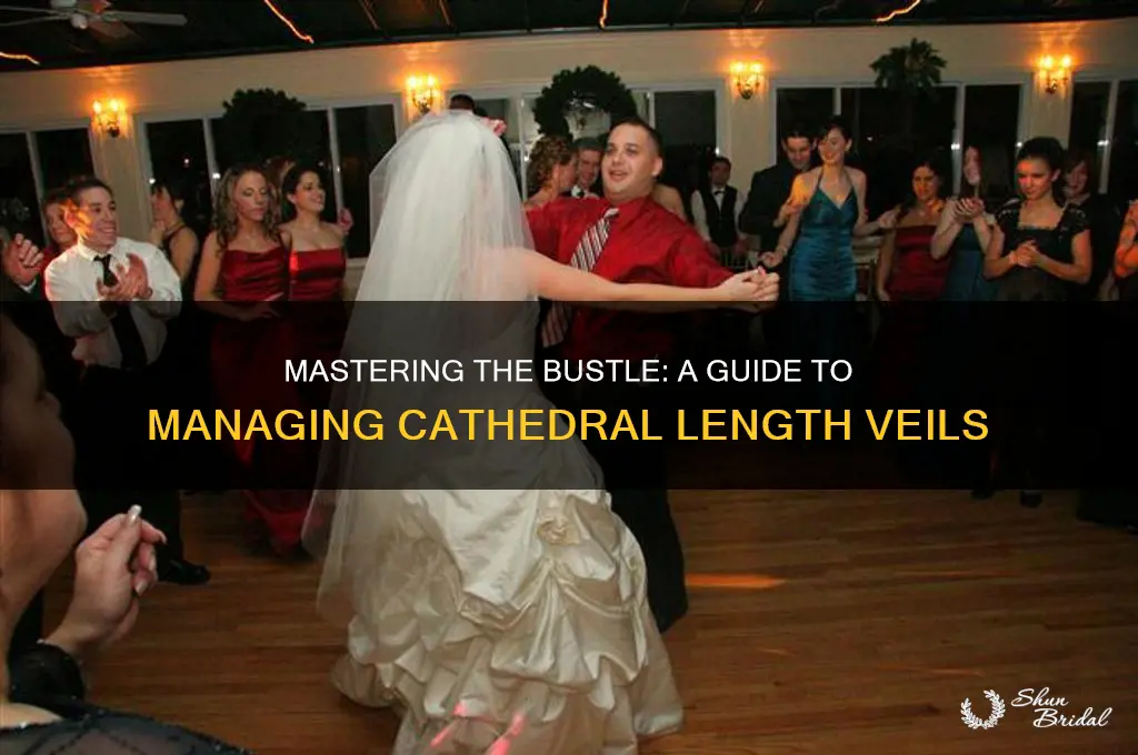 how to bustle a cathedral length veil