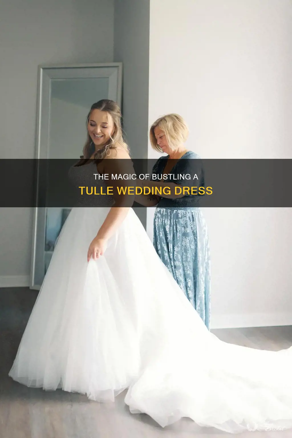 how to bustle a tulle wedding dress