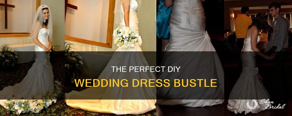 how to bustle a wedding dress diy