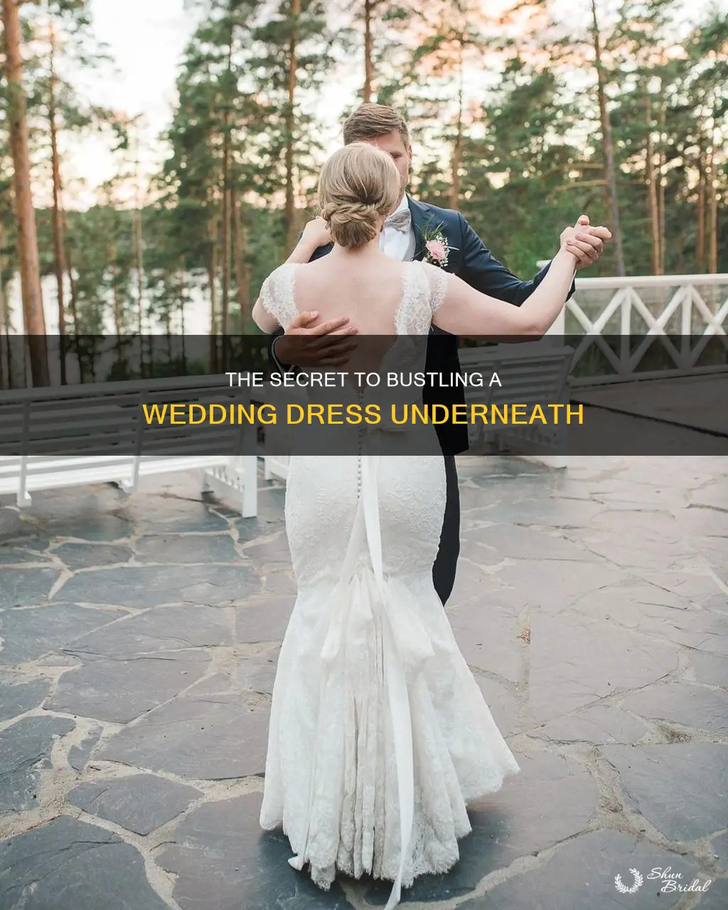how to bustle a wedding dress underneath